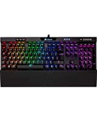 Corsair K70 RGB MK.2 Clavier Mécanique Gaming (Cherry MX Blue: Précis et Audible, Rétro-Éclairage RGB Multicolore, AZERTY FR Layout) - Noir