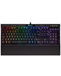 Corsair K70 RGB MK.2 Low Profile Clavier Mécanique Gaming (Cherry MX Red : Lisse et Rapide, Rétro-Éclairage RGB Multicolore, AZERTY) - Noir