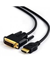 CSL - 2m câble HDMI mâle vers DVI-D mâle 241 Dual Link High Speed Adaptateur - TV HD jusqu'à 1080P fullHD - 3D Ready - Contacts dorés