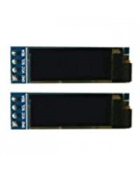 Ctzrzyt 2 Pcs 0,91 Pouce OLED LCD Module D'Affichage IIC 12832 LCD Dispositif D'Affichage Compatible avec 3.3 V-5 V