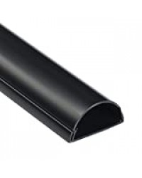 D-Line 50x25mm Moulure Décorative en Demi-Cercle | 1M5025B | Goulotte Électrique | Cache-Câble | 1m Longeur, Noir