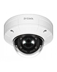 D-Link DCS-4633EV Vigilance. Caméra Dome PoE Full HD Extérieure anti vandale - Capteur CMOS progressif 3 Megapixel - Résolution full HD max 20148 x 1536 à 30 images/s - LED IR jusqu'à 20M