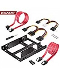 Dataram 2X 2,5 Pouces à 3,5 Pouces Ssd Disque Dur Interne (câbles de données SATA et des câbles d'alimentation Inclus) Support Kit de Montage