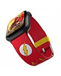 DC Comics - The Flash Tactical Edition - Bracelet de montre connectée en silicone sous licence officielle pour Apple Watch - Compatible avec Apple Watch 38 mm, 40 mm, 42 mm et 44 mm