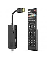 Dcolor Récepteur satellite DVB-S/S2 - HDMI Full HD 1080P - Caché derrière la télévision - Lecteur multimédia USB 2.0 et enregistreur PVR - Commandes TV 2 en 1 - Préinstallation Astra Hotbird