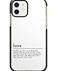 Définitions de Mots de Style: Amour Black Impact Coque pour Iphone 11 TPU Protecteur léger Phone Cover avec Text Dictionary Define Wording Font