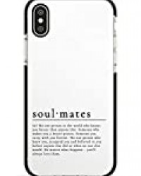 Définitions de Mots de Style: Soulmates Black Impact Coque pour iPhone XR TPU Protecteur léger Phone Cover avec Text Dictionary Define Wording Font