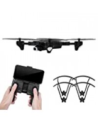 Demeras avec caméra Haute définition RC GPS Drone WiFi FPV Prend en Charge Le Drone Pliant(Black 2.4G 720P)