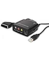 DIGITNOW! Video Capture Convertisseur Numerique, Convertisseur USB pour Hi8 DVR TV VHS Cassettes/Magnetoscope avec Câble RCA et SCART