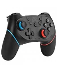 Diswoe Manettes pour Switch/Switch Lite, Manette sans Fil pour Nintendo Switch, 6 Axes Manette Pro Switch de Jeu avec Bluetooth/Turbo/Double Moteur pour Switch Pro et Switch Lite et PC