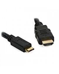 DragonTrading® Câble mini HDMI vers HDMI pour connecter un appareil photo Canon EOS 6D à une TV, une TV HD, un écran plasma, un écran avec port HDMI 1,8 m