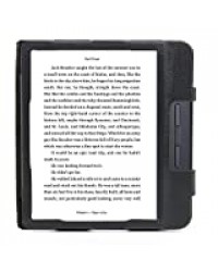 DURAGADGET Etui en Aspect Cuir Noir Compatible avec Liseuse numérique Kobo by Fnac Kobo Libra H2O - sur Mesure