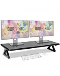 Duronic DM06-2 Réhausseur d’écran/Support pour écran d’Ordinateur/Ordinateur Portable/écran TV - Surface de 81 x 30 cm – Hauteur de 15 cm