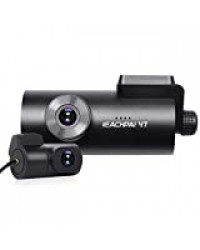 EACHPAI 4K Dashcam de Voiture, V7 UHD Caméra de Voiture à Écran Tactile, 3840x2160P, Double Record pour Devant et Derrière, Grand Angle 170°+150°, WiFi Intégré, GPS Externe, Système Soutien Français