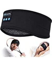 Ecouteur Sommeil Cadeaux pour Homme Femme - Masque de Nuit Bandeau Bluetooth Cadeaux Homme Noel, Haut-Parleurs Stéréo HD Intégrés Casque Dormir Ultra Doux, Parfait pour Sport,Dormeurs Latéraux,Voyage