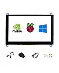 Écran LCD capacitif Tactile 5 Pouces Type H, résolution 800 * 480, Compatible avec Jetson Nano/Raspberry Pi 4 /Various Systems/Multi Mini-PCs/BB Black/Banana Pi/Ordinateurs de Bureaux