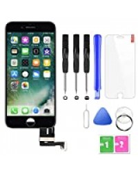 Ecran Tactile LCD pour iPhone 7 Plus Vitre De Remplacement Numérique Ecran D'Affichage avec Kit D'Outils Complet De Réparation Noir (5,5 Pouces)