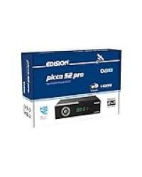 EDISION Picco S2 Pro Full HD récepteur Satellite DVB-S2 H.265 HEVC, Wi-FI à Bord, Multistream, HDMI, SCART, SPDIF, USB, IR, IR, Lecteur de Cartes, Télécommande Universelle 2en1