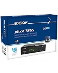 EDISION PICCO T265, TNT Haute définition H265 HEVC, DVB-T2 Récepteur, WiFi support, IR Télécommande 2en1