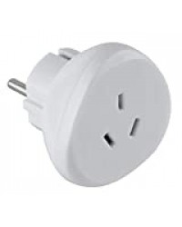 Electraline 70060 Adaptateur de voyage Australie/Chine vers France/Europe, blanc