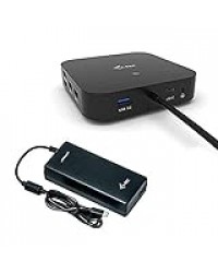 Estación de acoplamiento USB-C i-tec Dual Display Power Delivery 100W LAN 2x4K Negro