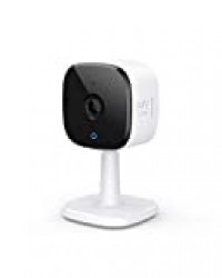 eufy Security 2K Caméra de Surveillance WiFi Intérieure, Sécurité du Domicile, Détection des Humains et Animaux de Compagnie par l'IA, Compatible avec Les Assistants Vocaux, Vision Nocturne, Audio