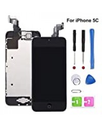 EXW Écran LCD Tactile de Remplacement pour iPhone 5C, modèle Complet avec Bouton Home, caméra Frontale et capteur de proximité, Haut Parleur Interne, Outils de réparation complets