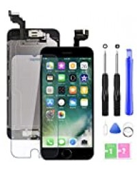 EXW Ecran LCD Vitre Tactile Complet sur Châssis pour ecran iPhone 6s Noir avec Outils Bouton Home Écouteur Interne Caméra De Face Tout Assemblé