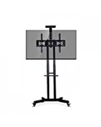 FACAIA TV Wall Bracket TV Floor Stand,Cart Rolling Trolley Mount TV Stand W/Wheels and Adjustable Shelf for 60-100 inch LED LCD OLED Flat Screen, Plasma Tvs TV Monitors TV Wall Mount