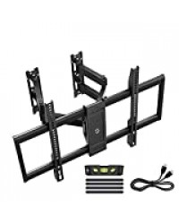 Famgizmo Support TV Mural pour téléviseur de 32-70 Pouces (81-178cm), Support TV Mural en Coin, Orientable et Inclinable, VESA Max 400x600mm, Charge 80kg, pour Écran LED LCD Plasma Plat ou Incurvé