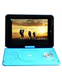 Fayeille Lecteur DVD Portable 13,9"avec écran pivotant LCD HD Prise en Charge de la réception TV, Lecture 3D, Lecteur de Carte intégré Radio FM, Batterie Rechargeable pour Enfants