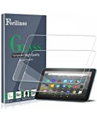 Ferilinso [2 Pack] Verre Trempé pour All-New Fire HD 8/Fire HD 8 Plus/Fire HD 8 Kids Tablet 8-inch 2020 Released Protection écran, Haute définition 9H dureté Protection écran