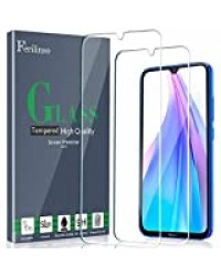 Ferilinso [2 Pièces] Verre Trempé pour Xiaomi Redmi Note 8T, Protection écran [Compatible avec Le Coque] [9H Dureté] [Anti-Rayures] [sans Bulles] [2.8D Arrondi] [Haute Définition]