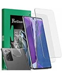 Ferilinso [4 Pièces] 2 Pièces Verre Trempé + 2 Pièces caméra arrière Protecteur pour Samsung Galaxy Note 20, Protecteur d'écran en Verre HD Clarity 9H