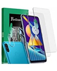 Ferilinso [4 Pièces] Verre Trempé pour Samsung Galaxy M11 / A11 avec 2 Pièces caméra arrière Protecteur, 2 Pièces Films de Protection écran pour Samsung Galaxy M11 / A11