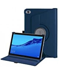 FINTIE Coque Housse pour Huawei MediaPad M5 Lite 10 - Étui 360° Rotation 10.1 Pouces Pochette de Protection Cover Sommeil/Réveil Automatique Support Tablette pour Huawei M5 Lite 10.1, Bleu Marine