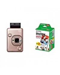 Fujifilm instax Mini LiPlay Blush Or & - Twin Films pour Instax Mini - 86 x 54 mm - 10 Feuilles x 2 Paquets = 20 Feuilles