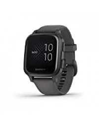 Garmin Venu Sq - Montre Connectée santé bien-être -GPS intégré, Multisports , Cardio Poignet, Garmin Pay, Autonomie Longue Durée – Slate/Slate- Cadran 40 mm