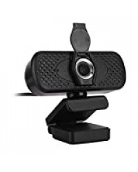 Garsentx Webcam HD 1080p avec Microphone, caméra Web Haute définition USB2.0 2MP pour Ordinateur de Bureau, Ordinateur, PC, Mac, vidéoconférence pour Ordinateur Portable(Noir)