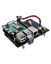 GeeekPi Raspberry Pi 4 SATA, Raspberry Pi 4 Modèle B 2.5 Pouces SATA HDD/SSD Extension Carte, X825 USB3.0 Bouclier (Seulement pour Raspberry Pi 4B)