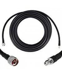 GEMEK 16m Câble d'extension coaxial à Faible Perte (50 Ohm) - SMA Male vers N Male - pour 3G / 4G / 5G / LTE/Ham/ADS-B/GPS/RF Radio vers antenne ou parafoudre (Pas pour TV)