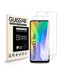 Generies HJX Verre Trempé Protecteur D'écran pour Huawei Y6P [2 pièces], Dureté 9H, 2.5D Haute Définition, sans Bulle, Résistant à la Rayure Film Protecteur pour Huawei Y6P