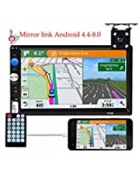 GOFORJUMP autoradio mirrorlink Android 2din autoradio 7"à écran Tactile HD Bluetooth multimédia USB 2din Autoradio Caméra de recul