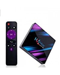 H96 Max Android 10 TV Box [4GB RAM+64GB ROM] Boîtier TV Bluetooth 4.0 Android TV Box USB 3.0 RK3318 Quad-Core 64bit Wi-FI 2.4G/5G LAN100M 4K Android Box Smart TV Box