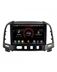 H.aetn Android 10 autoradio pour Hyundai Santa Fe 2006 2007 2008 2009 2010 2011 2012 autoradio GPS Navigation écran Tactile Lecteur multimédia de Voiture WiFi Bluetooth Commande au Volant