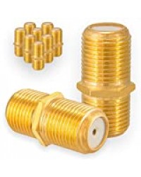 HB-Digital 10x F-Connector Femelle/Femelle HQ plaqué or pour F-Connectors de toute taille 4-8,2mm pour câble d'antenne coaxial Sat Cable BK Systems