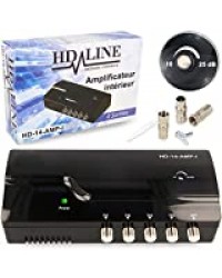 HD-Line Amplificateur terrestre TNT 4 Voies UHF VHF Gain 25dB - Amplifier et repartir Le Signal TNT HD-Line 14 AMPI