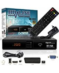HD-line HD-310 Récepteur Satellite Numérique HDTV, DVB-S/S2, Full HD 1080P Noir