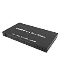 HDMI Matrix Switcher 4X4 4Kx2K 4 Entrée 4 Sortie HDMI Séparateur Matrix 4x4 Soutien IR Romote Contrôle 4K HDMI 1.4v Matrix Switcher Box Full HD 1080P 3D