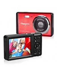 Heegomn Appareil photo numérique pour débutants, 12 Mpx/HD 720p/écran 2,8 pouces/zoom numérique 8x, mini appareil photo pour enfants/adolescents (rouge)